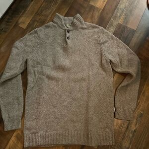 L.L. Bean Wool Henley Sweater XL Tall